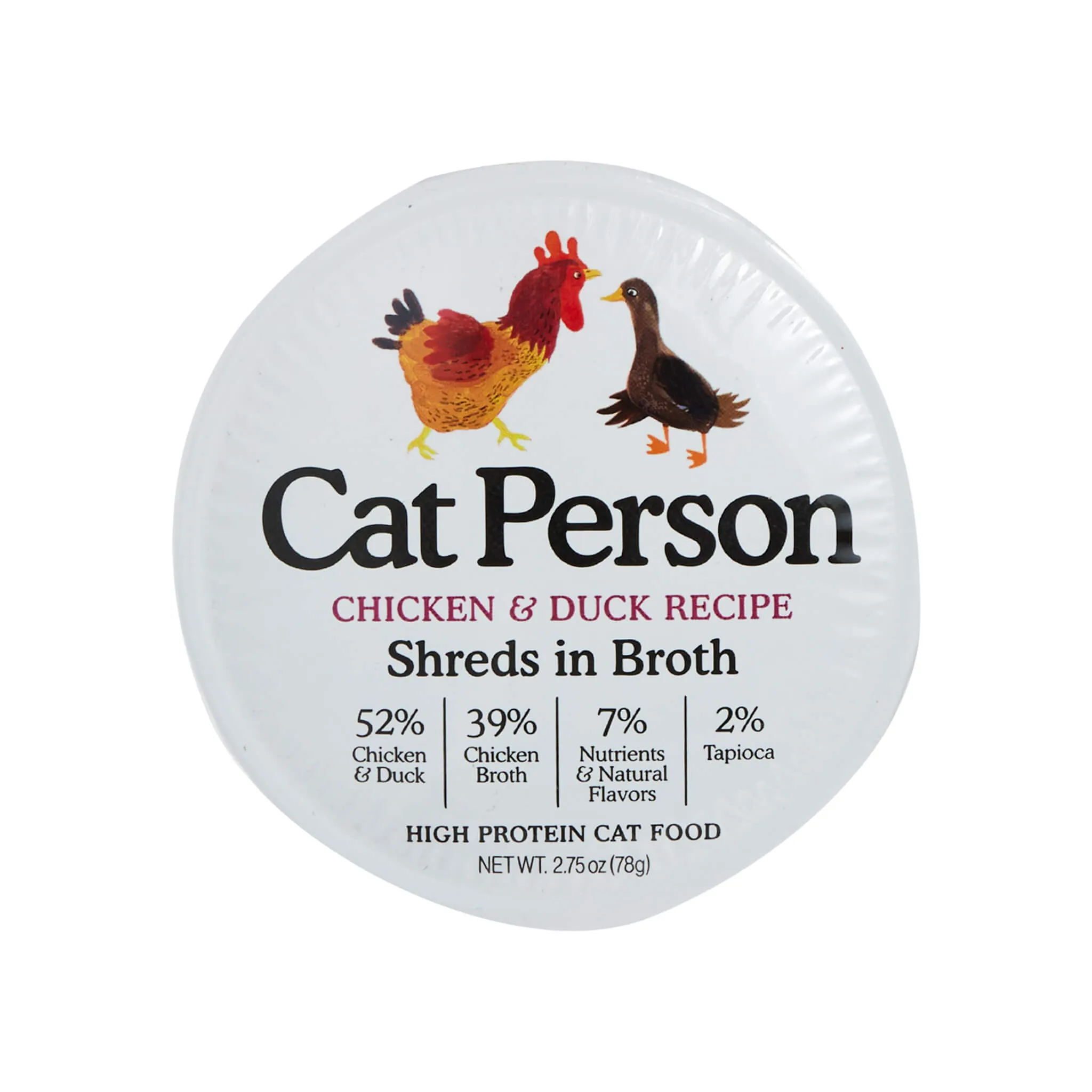 Cat Person Grain-Free Shreds Wet Cat Food 2.75 oz Case of 24