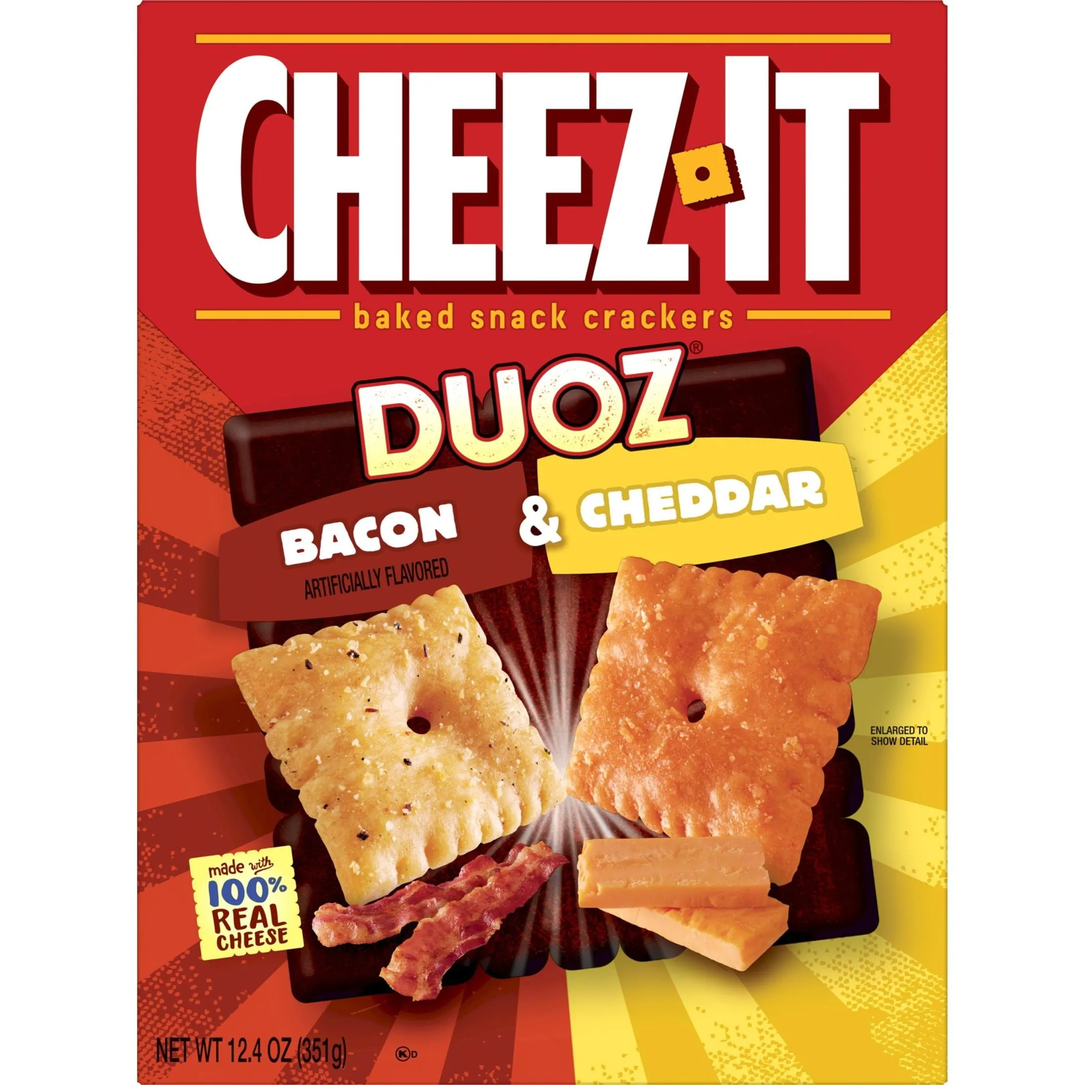 Cheez-It DUOZ Bacon and Cheddar Crackers, 12.4 oz