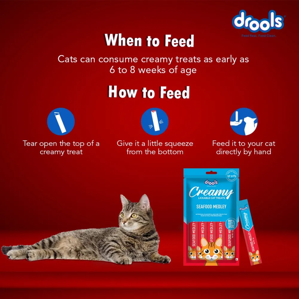 Drools Seafood Medley Creamy Cat Treats