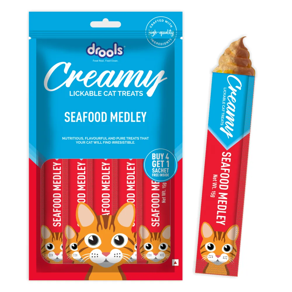 Drools Seafood Medley Creamy Cat Treats