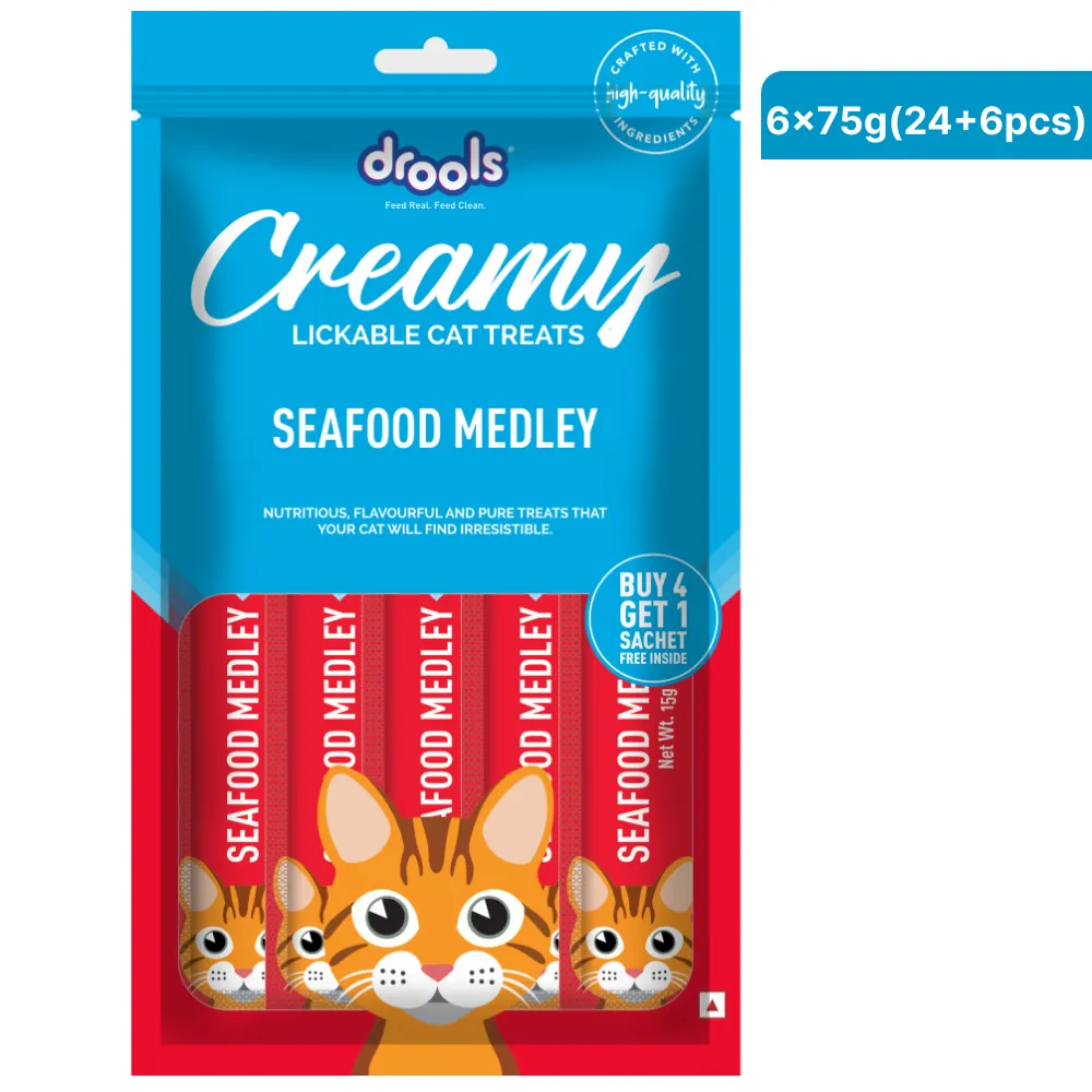 Drools Seafood Medley Creamy Cat Treats