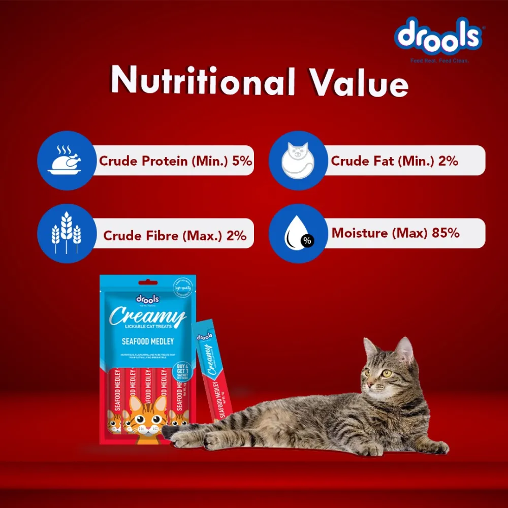 Drools Seafood Medley Creamy Cat Treats