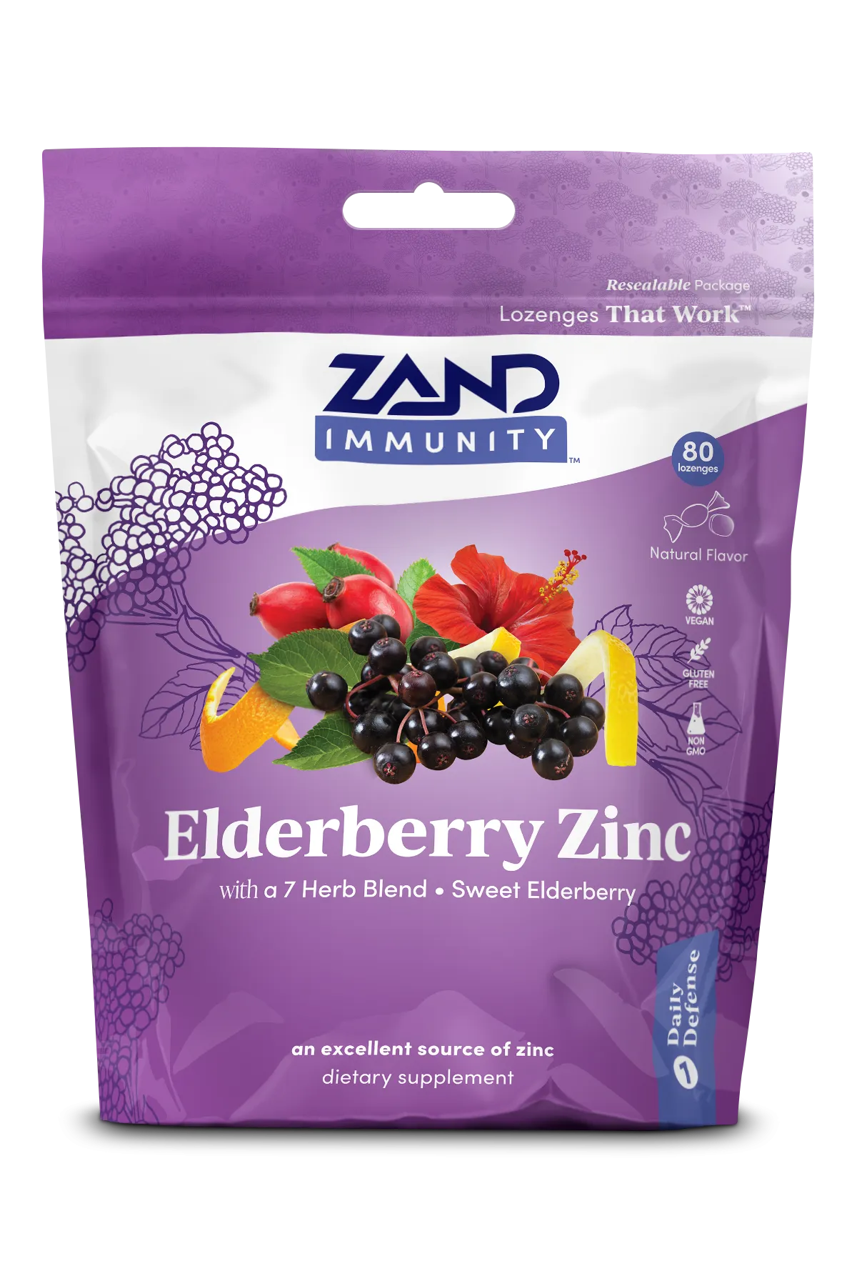 Elderberry Zinc Immunity Lozenges