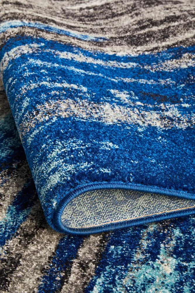 Evoke Transpose Blue Transitional Rug