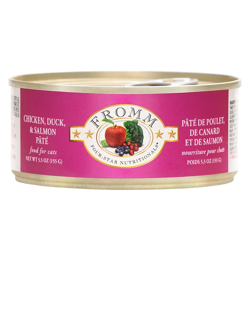 Fromm Chicken, Duck & Salmon Pate Canned Cat Food 5.5oz