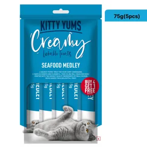 Kitty Yums Seafood Medley Creamy Cat Treat