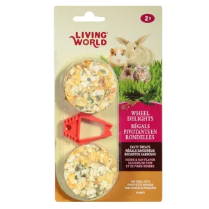 Living World Wheel Delights 2 Pack - Herbs & Hay