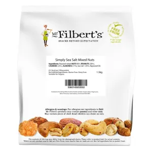 Mr Filbert's Simply Sea Salt Mixed Nuts 1.5kg - KA184