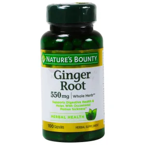 Natures Bounty Ginger Root Capsule 550 Mg 100 CAP