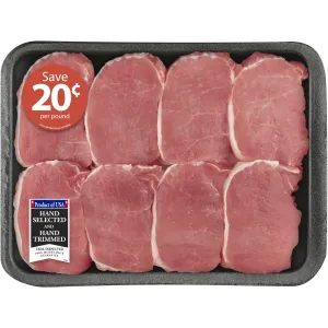 Pork Center Cut Loin Chops Boneless Family Pack, 2.0 - 3.8 lb Tray