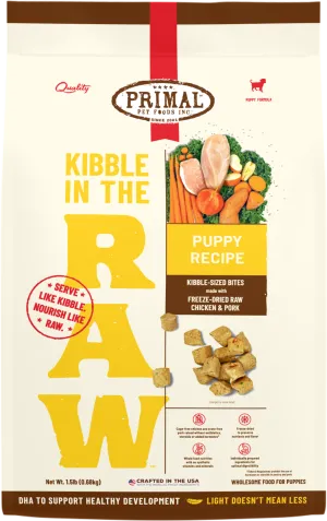 Primal Kibble in the Raw Freeze-Dried Chicken & Pork - Puppy Food