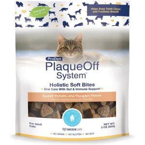 Proden PlaqueOff Holistic Soft Bite Dental Treats for Cats Sweet Potato & Pumpkin 3oz