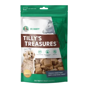 Tilly’s Treasures 100% Freeze-Dried Raw Beef Liver Dog Treats - 4oz